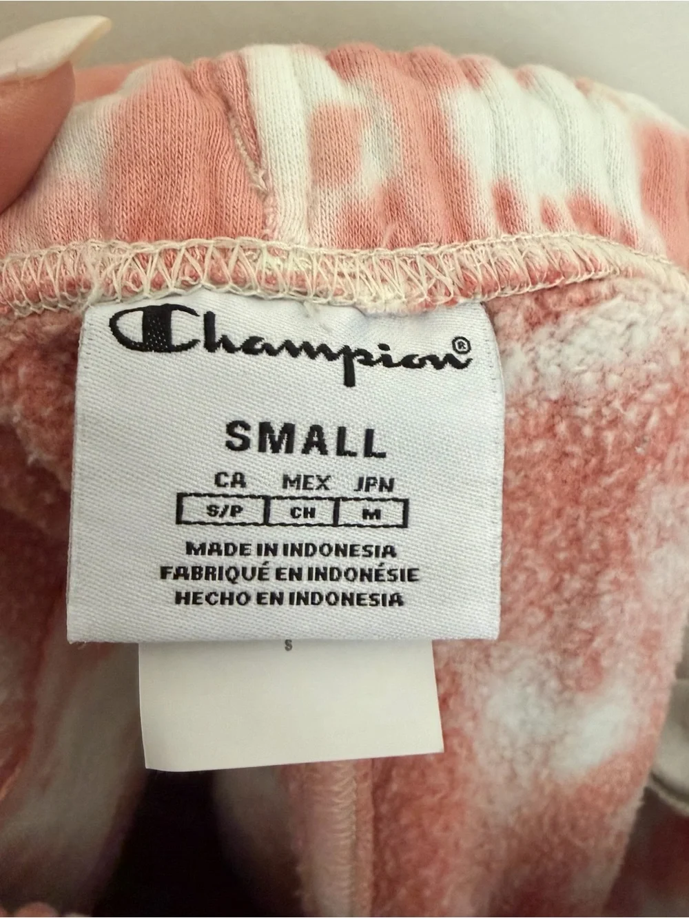 Champion Tie Dye Lounge Shorts Pink
